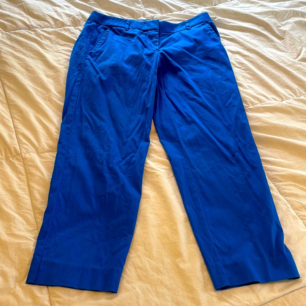 J. Crew size 4 women’s city fit, stretch bright blue chinos pants